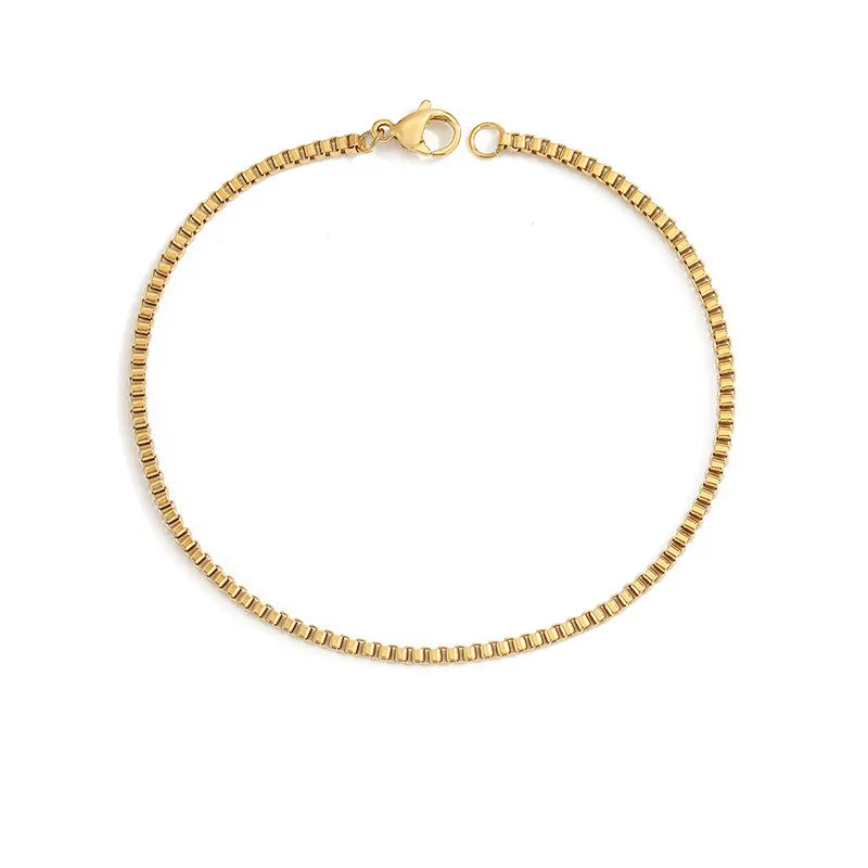 14K Gold-Filled 2MM Box Chain Bracelet