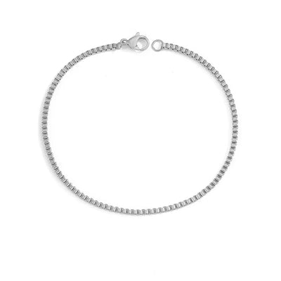 Silver Box Chain Bracelet