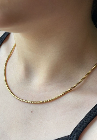 18K Gold-Filled Dainty Snake Chain Necklace