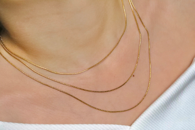 18K Gold-Filled Skinny Snake Necklace