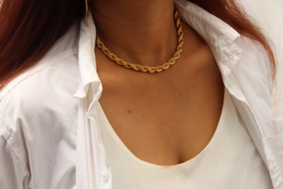 18K Gold-Filled Twisted Rope Chain