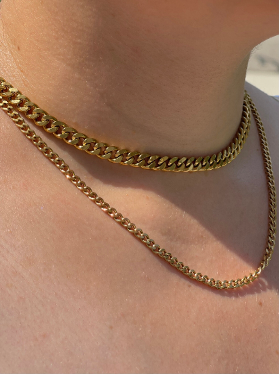 18K Gold-Filled Cuban Chain Necklace