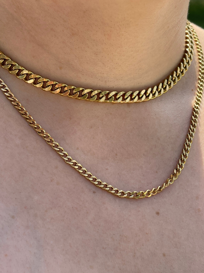 18K Gold-Filled Cuban Chain Necklace