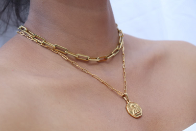 18K Gold-Filled Cupid Paper Clip Necklace