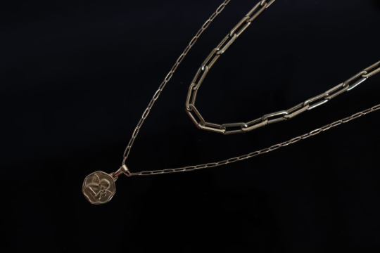 18K Gold-Filled Cupid Paper Clip Necklace