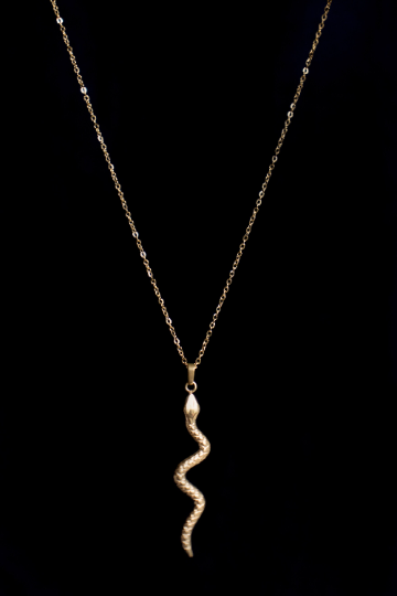 18K Gold-Filled Snake Pendant Necklace
