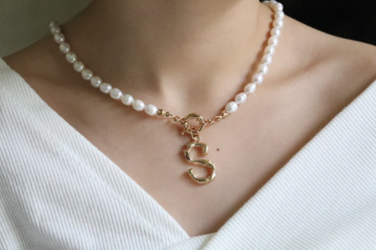 18K Gold-Filled Personalized Pearl Necklace