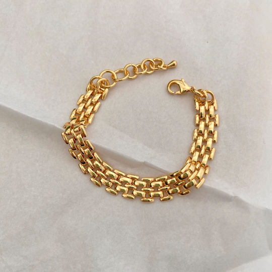 18K Gold-Filled Watchband Necklace