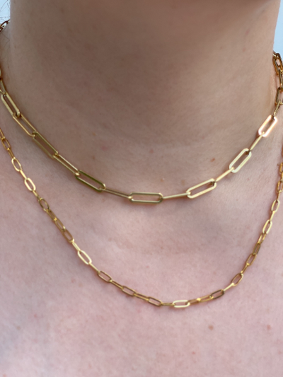 18K Gold-Filled Paperclip Chain Necklace