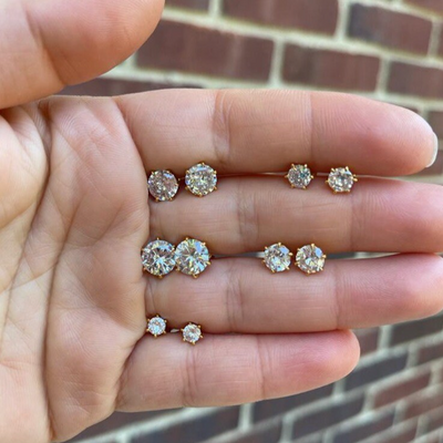 14K Gold-Filled Diamond Stud earrings