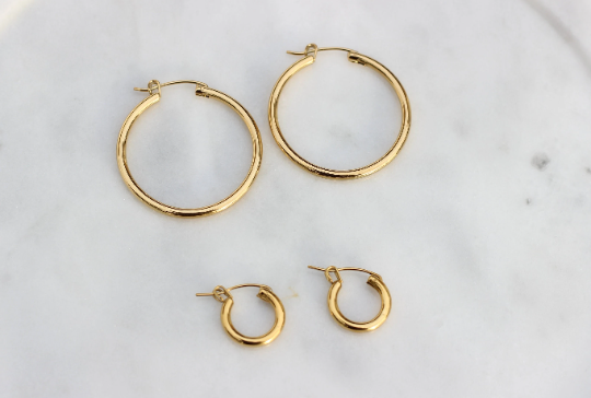 14K Gold-Filled Simple Hoop Earrings
