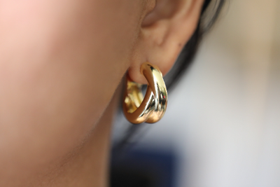 18K Gold-Filled Double Hoop Earrings