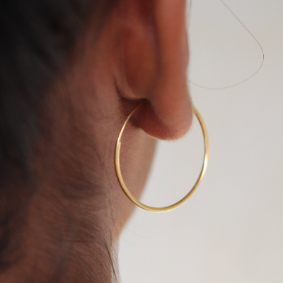 18K Gold-Filled Simple Hoop Earrings