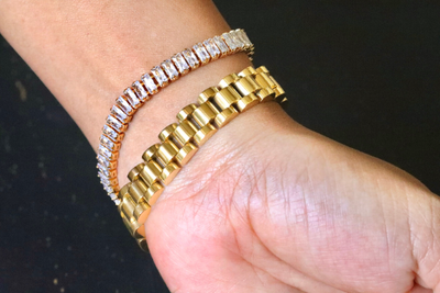18K Gold-Filled Watchband Bracelet