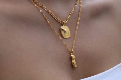 18K Gold-Filled Female Silhouette Necklace