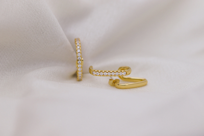 18K Gold-Filled Suspender Stud Earrings