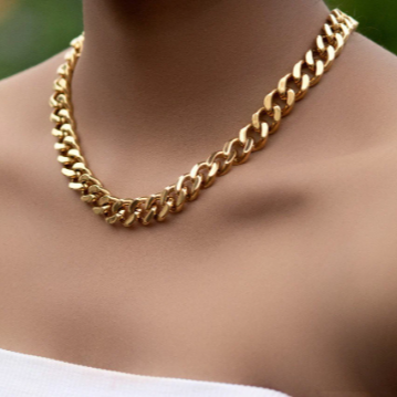 18K Gold-Filled Thick Cuban Necklace and Bracelet Set | Daisy