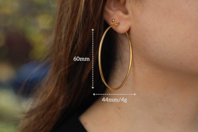 18K Gold-Filled Large Oval Hoop Earrings