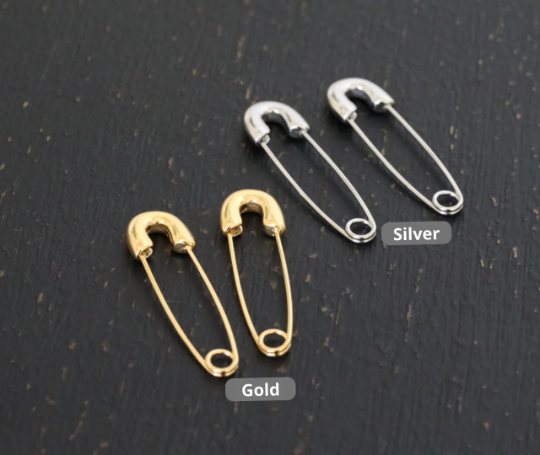 18K Gold-Filled Safety Pin Earrings