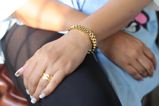 18K Gold-Filled Watchband Bracelet