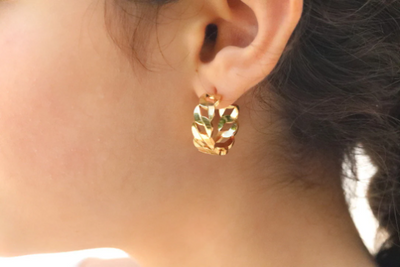 18K Gold-Filled Open Cuban Hoop Earrings