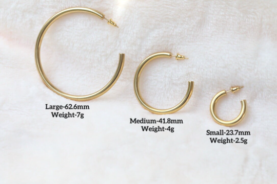 18K Gold-Filled Large Hoop Earrings