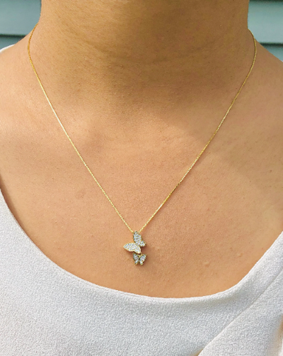 18K Gold-Filled Butterfly Necklace