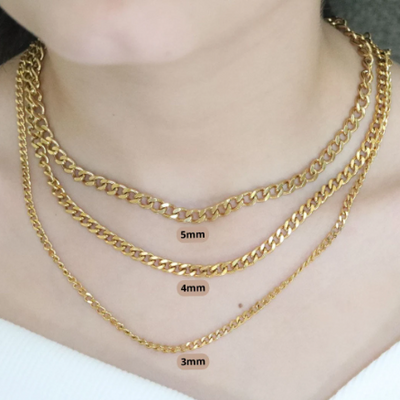 18K Gold-Filled Cuban Link Necklace
