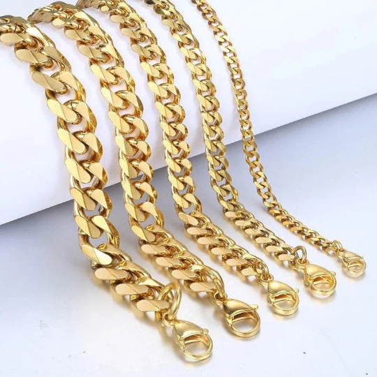 18K Gold-Filled Cuban link Chain for Men