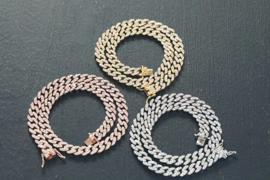 Rose Gold Zirconia Pave Necklace