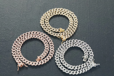 Rose Gold Zirconia Pave Necklace