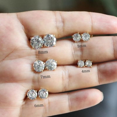 14K Gold-Filled Diamond Stud earrings