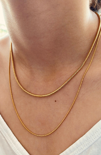 14K Gold-Filled Dainty Snake Chain Necklace