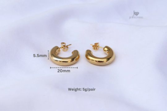 18K Gold-Filled Open Hoop Earrings
