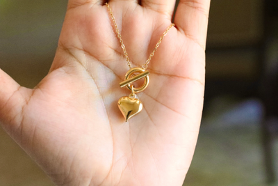 18K Gold-Filled Heart Pendant Necklace