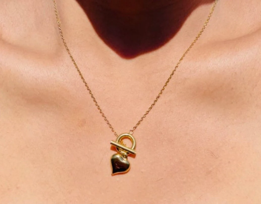 18K Gold-Filled Heart Pendant Necklace