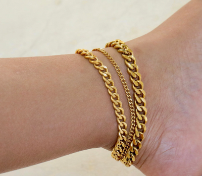18K Gold-Filled Cuban Chain Anklet