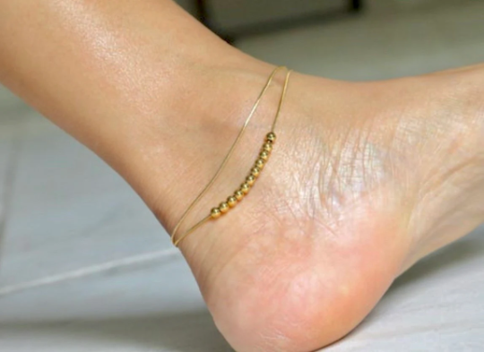 18K Gold-Filled Double Layered Anklet