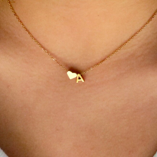 14K Gold Initial Necklace