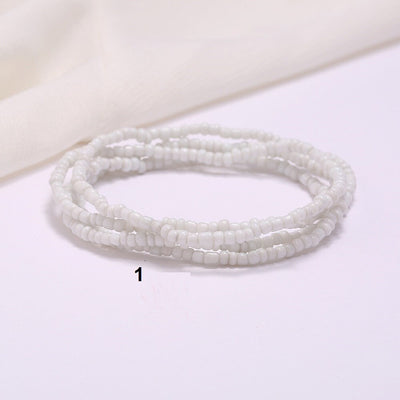 White Elastic Waist beads