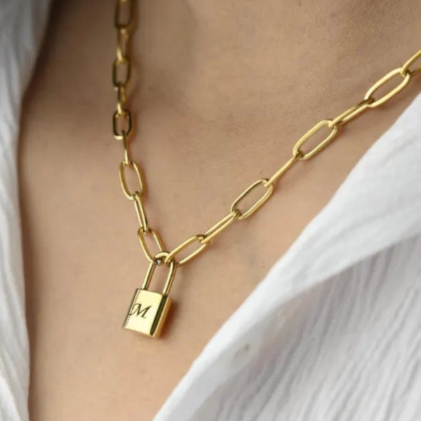 Gold Letter Pendant Necklace