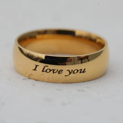 Gold Engraved Ring