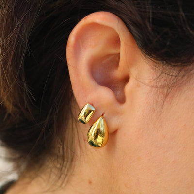 18K Gold-Filled Water Drop Stud Earrings