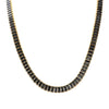 NE133- 18K Gold Finished Black Baguette Tennis Necklace
