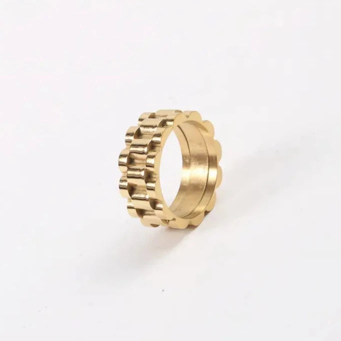 18K Gold-Filled Watch Band Ring