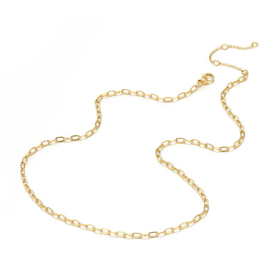 14K Gold-Filled Dainty Paperclip Chain Necklace