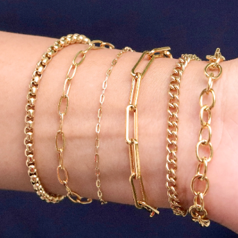 18K Gold-Filled Link Chain Bracelet