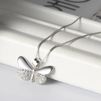 Silver Butterfly Necklace