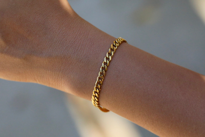 14K Gold-Filled Curb Chain Bracelet