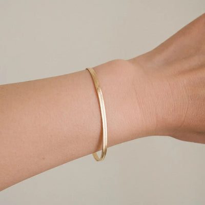 14K Gold-Filled Herringbone Bracelet
